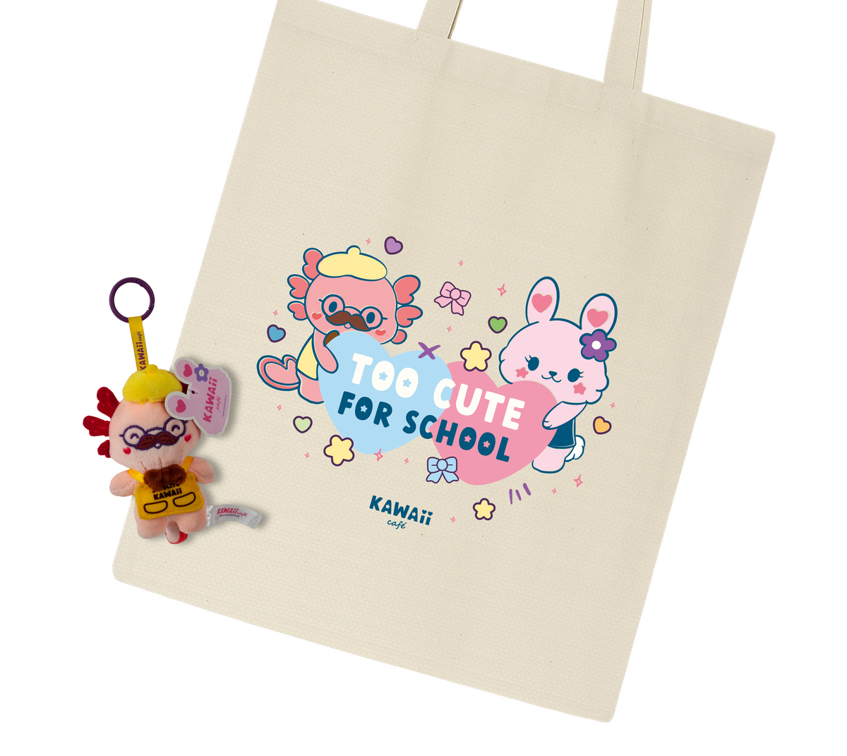 PACK Tote bag + Llavero plushie Jefecito Ajolote